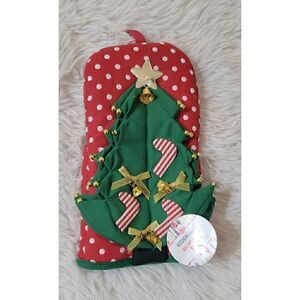 Ritz Kitchen Friends Novelty Cotton Oven Mitts Christmas Tree New